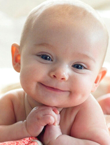Baby smiling