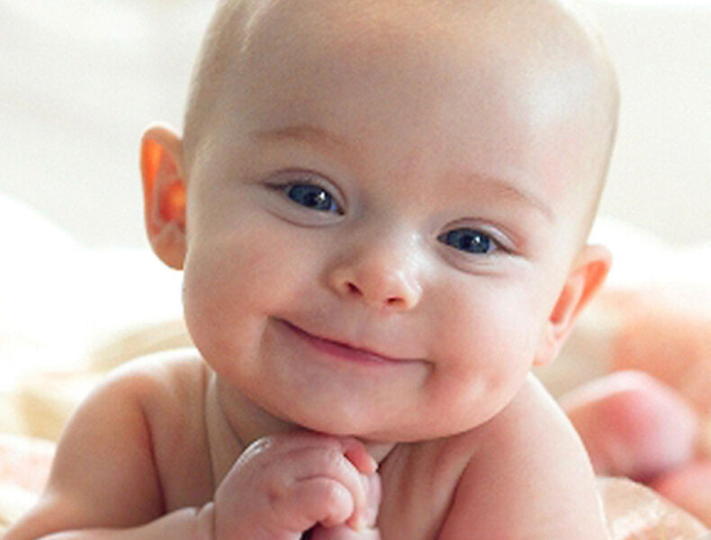 Baby smiling